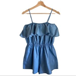 Off The Shoulder Ruffle Top Romper